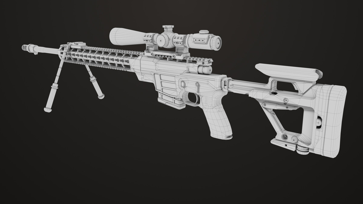 Sniper Rifle 04 Sandal URP HDRP Textures