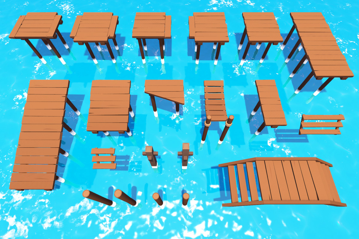 Low Poly Fishing Village Asset Pack