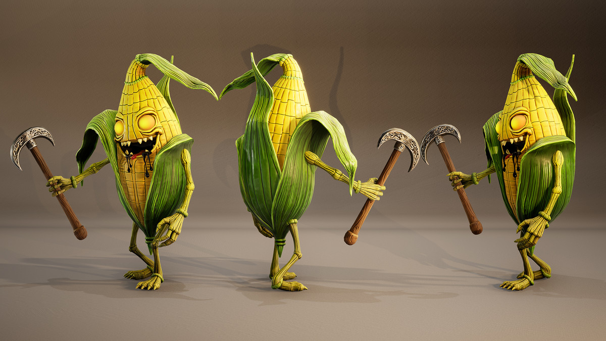 Nightmare Corn – Stylized Horror Enemy Pack (3 Skins, Hand-Painted)