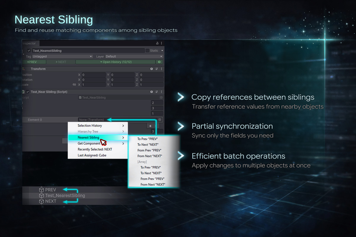 Reference Selector – Quick Assignment & History Navigator