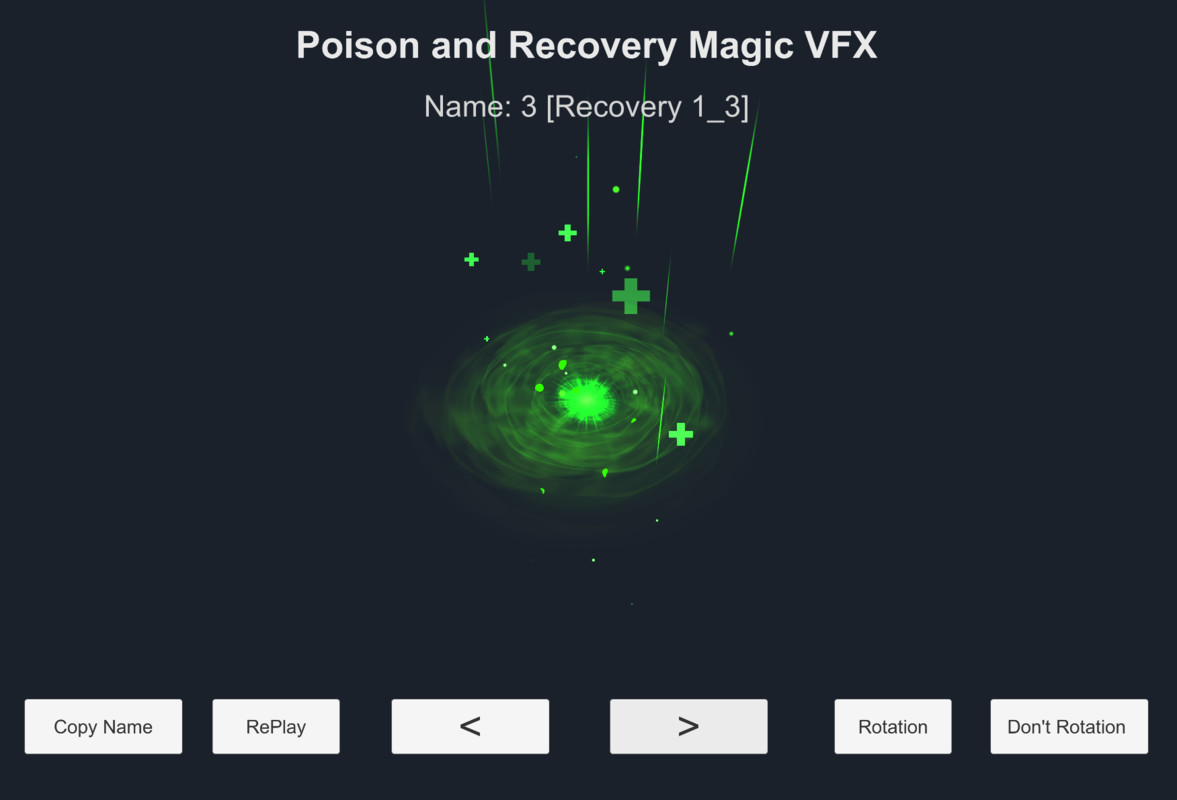 Poison and Recovery Magic VFX