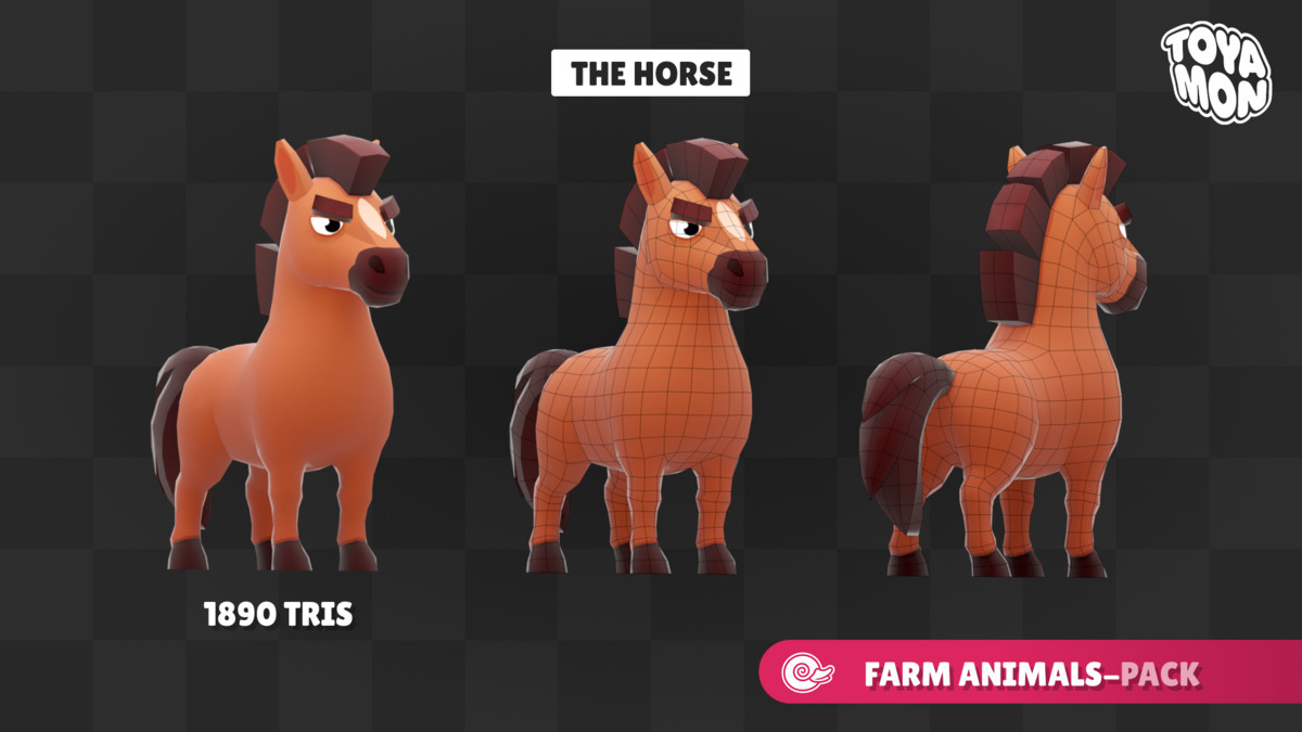 Stylized Farm Animals Pack - Low poly