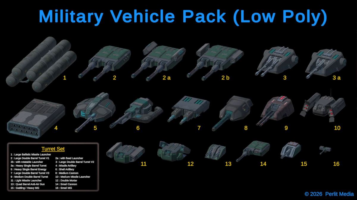3D Military Vehicle Pack (LowPoly)