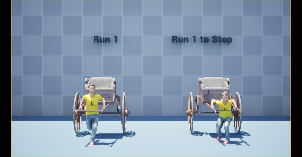 Hand Pulled Rickshaw Animation
