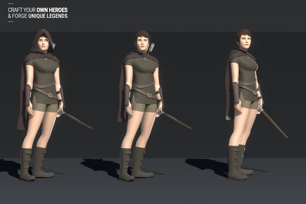 Polyquest Heroes: Warrior I Huntress