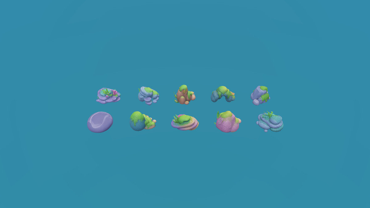 Stylized Underwater Pack — Rocks, Corals & Sea Props
