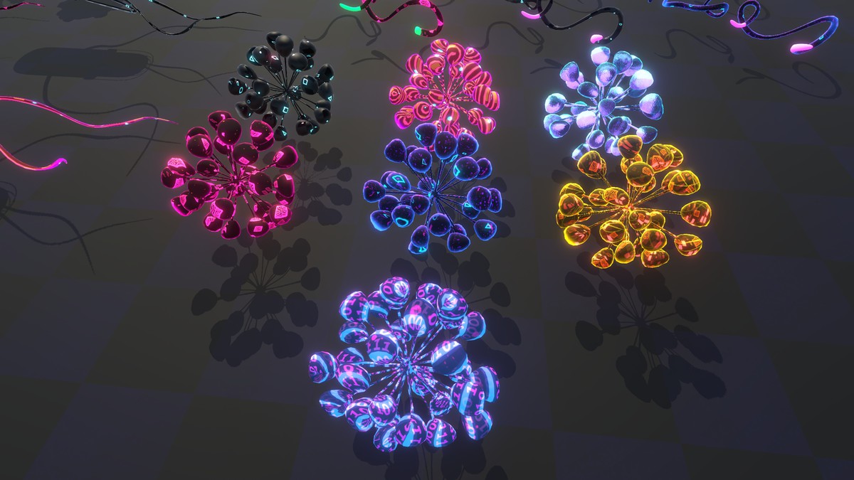 Neon Cyber Viruses