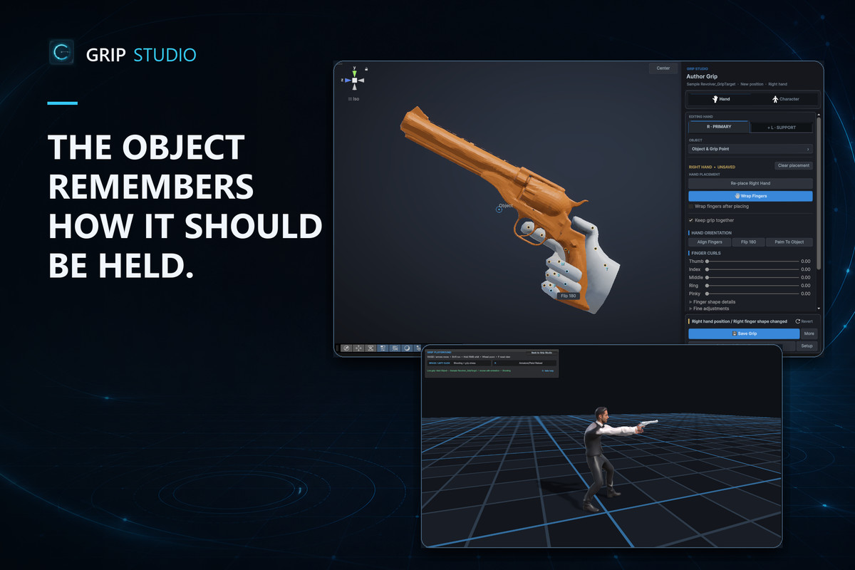 Grip Studio – Hand Pose & Weapon Grip Editor