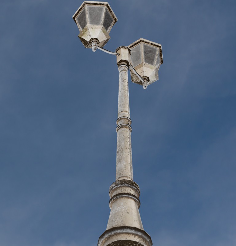 Ornate Double Street Lamp - 4 Texture Variants Pack