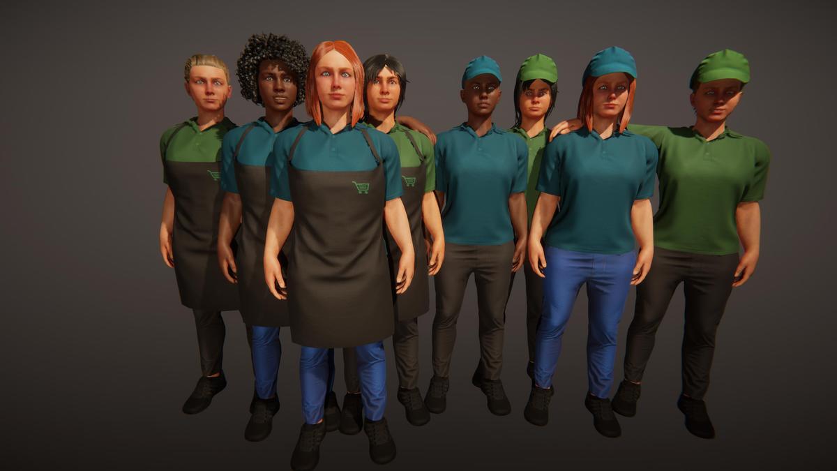 Female Shop Staff (Female modular characters)