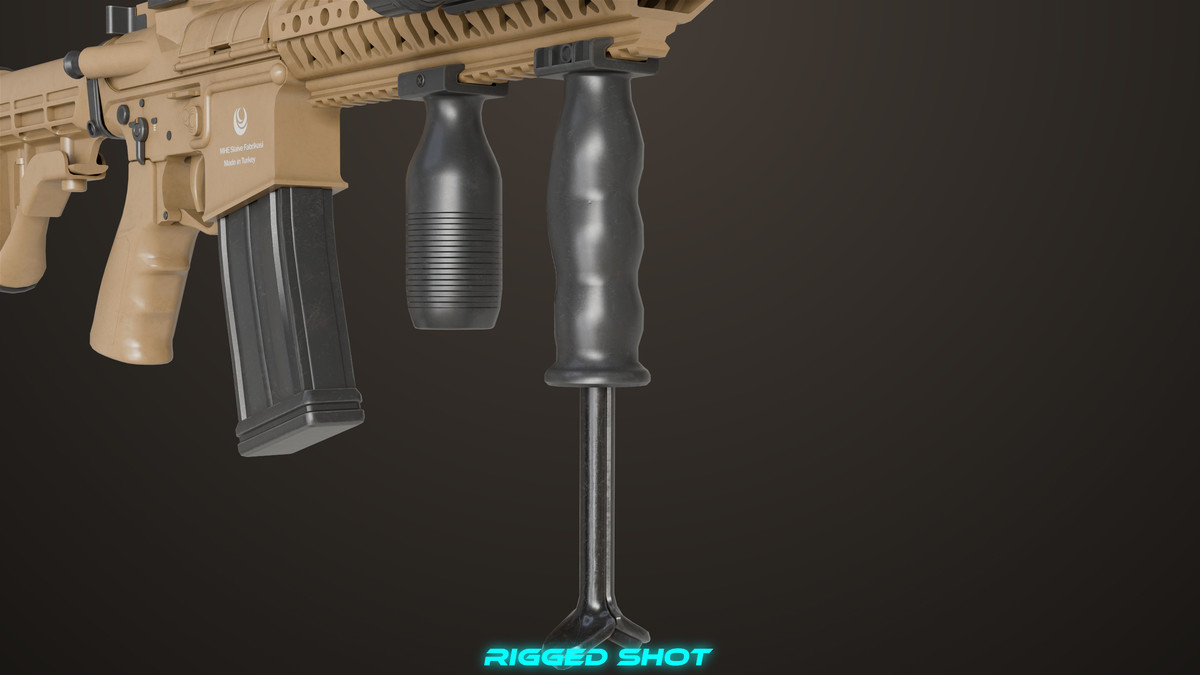 Machine Gun 17 Sandal URP HDRP Textures