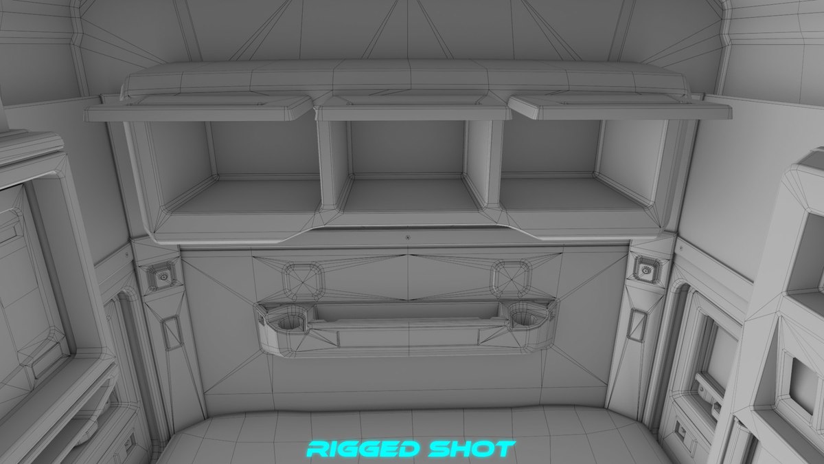 Heavy Truck Chassis 05 Grey Interior URP HDRP Textures