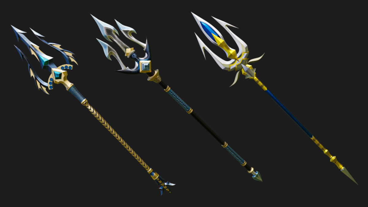 6 Fantasy Trident Bundle URP HDRP Textures