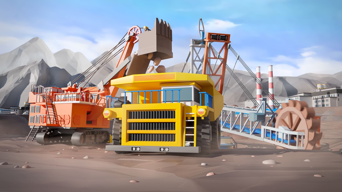 Mining Industry - Low Poly 3D Models Pack