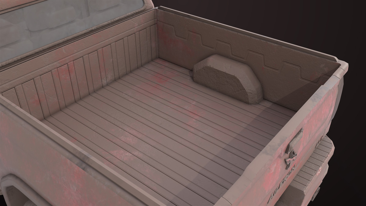 Pickup Truck 02 Red Dusty URP HDRP Textures