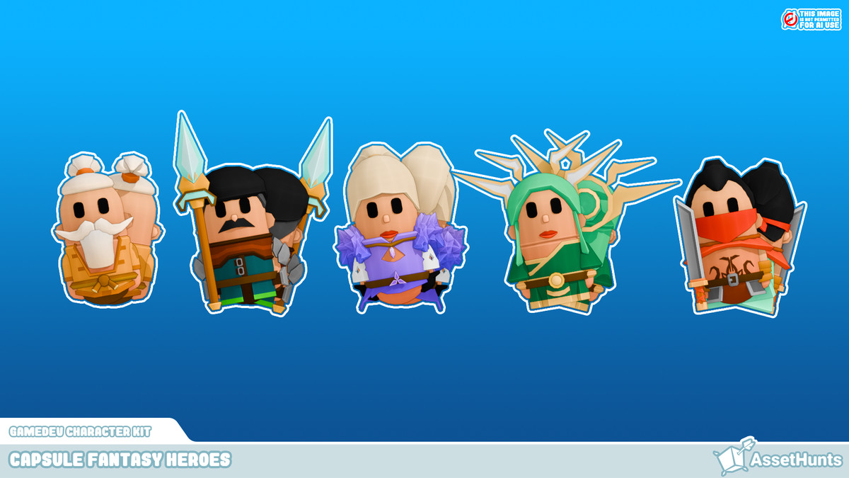 GameDev Character Kit - Capsule Fantasy Heroes