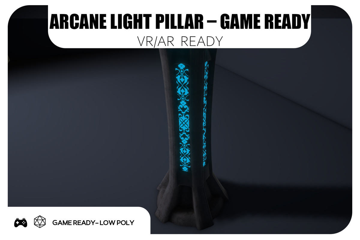 Arcane Light Pillar – Game Ready