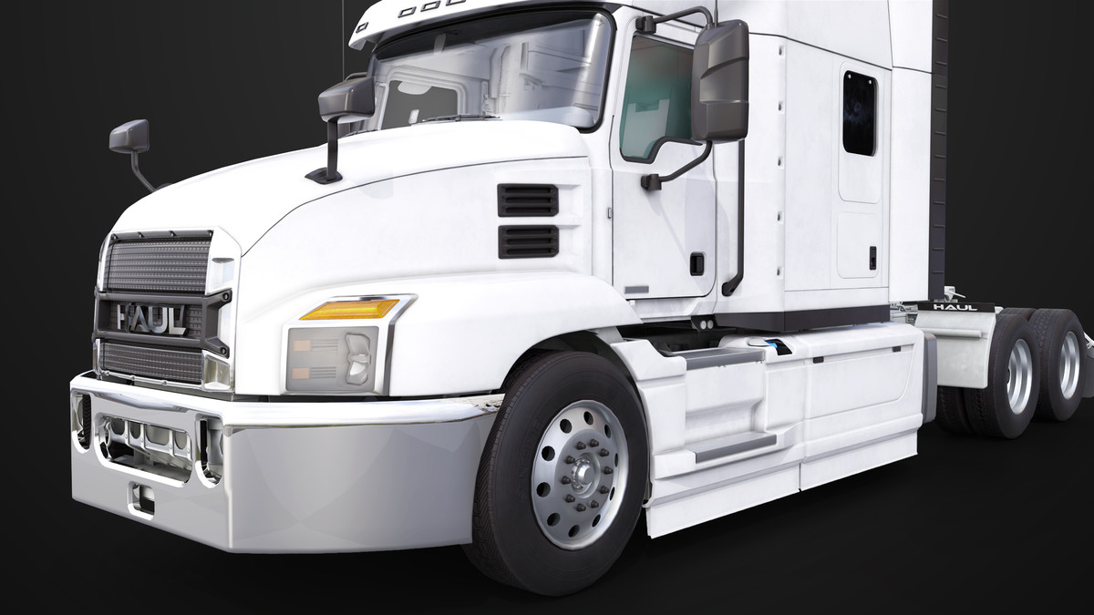 Heavy Truck Chassis 05 White Interior URP HDRP Textures