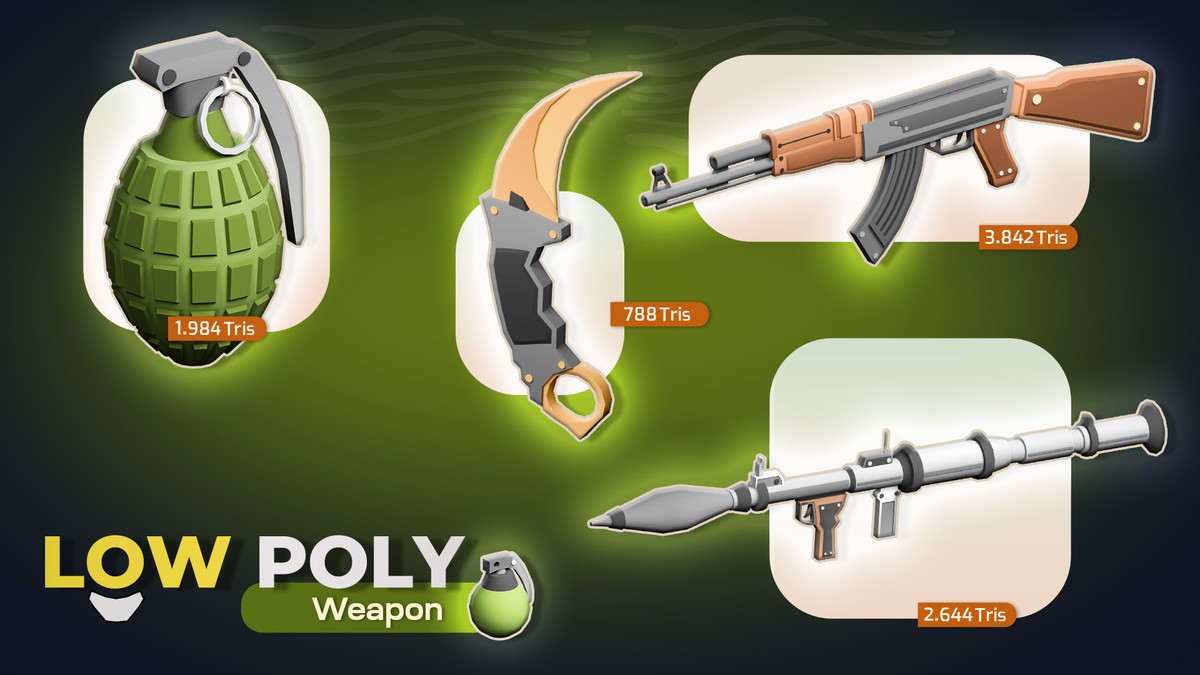 Low Poly Weapon Collection 1