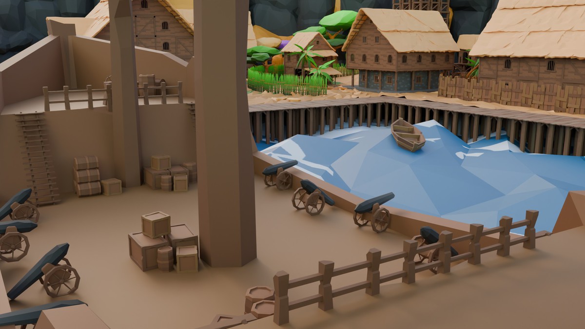 Low Poly Modular Environment pack - PA