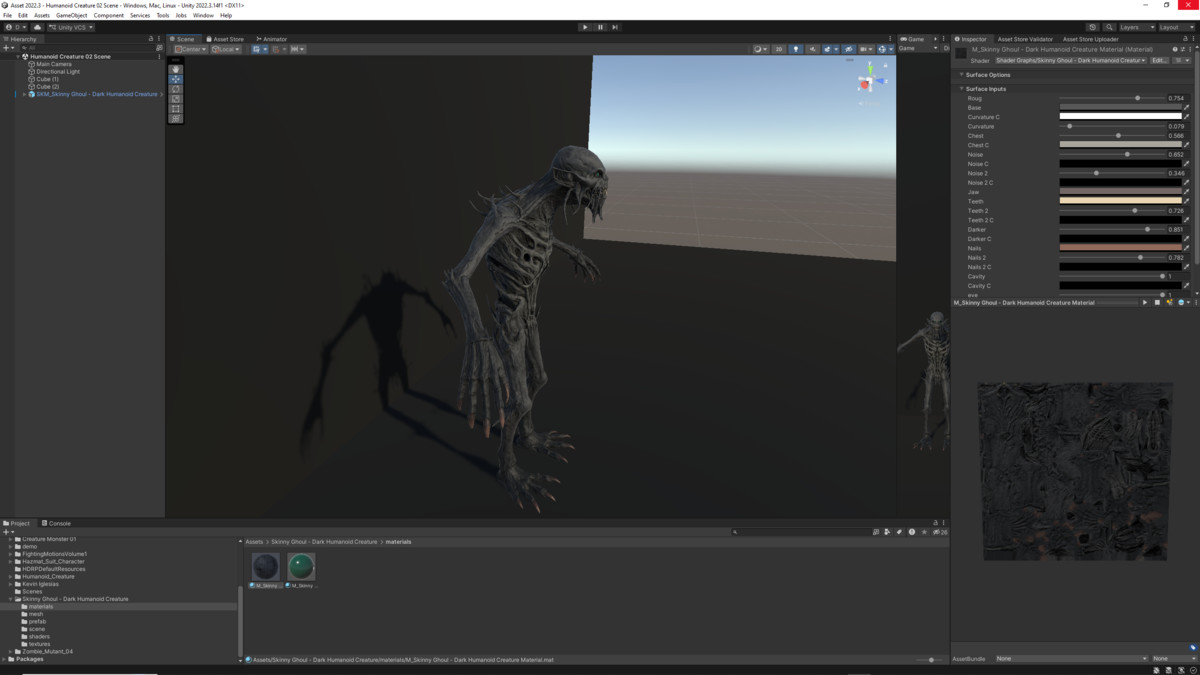 Skinny Ghoul - Dark Humanoid Creature