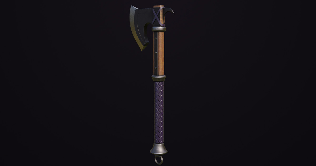 Battle Axe 14 Violet URP HDRP Textures