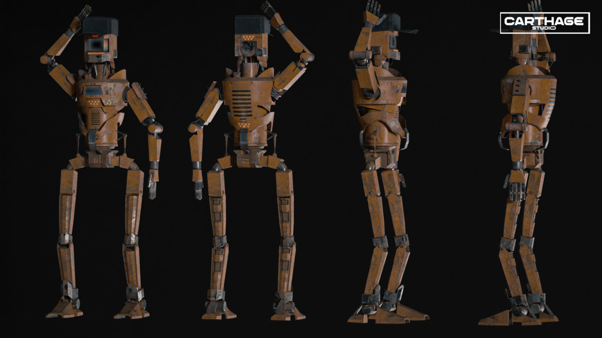 Vendor Robots NPC Bundle – 6 Rigged Game-Ready Characters