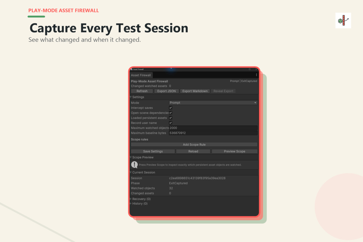 Play-Mode Asset Firewall