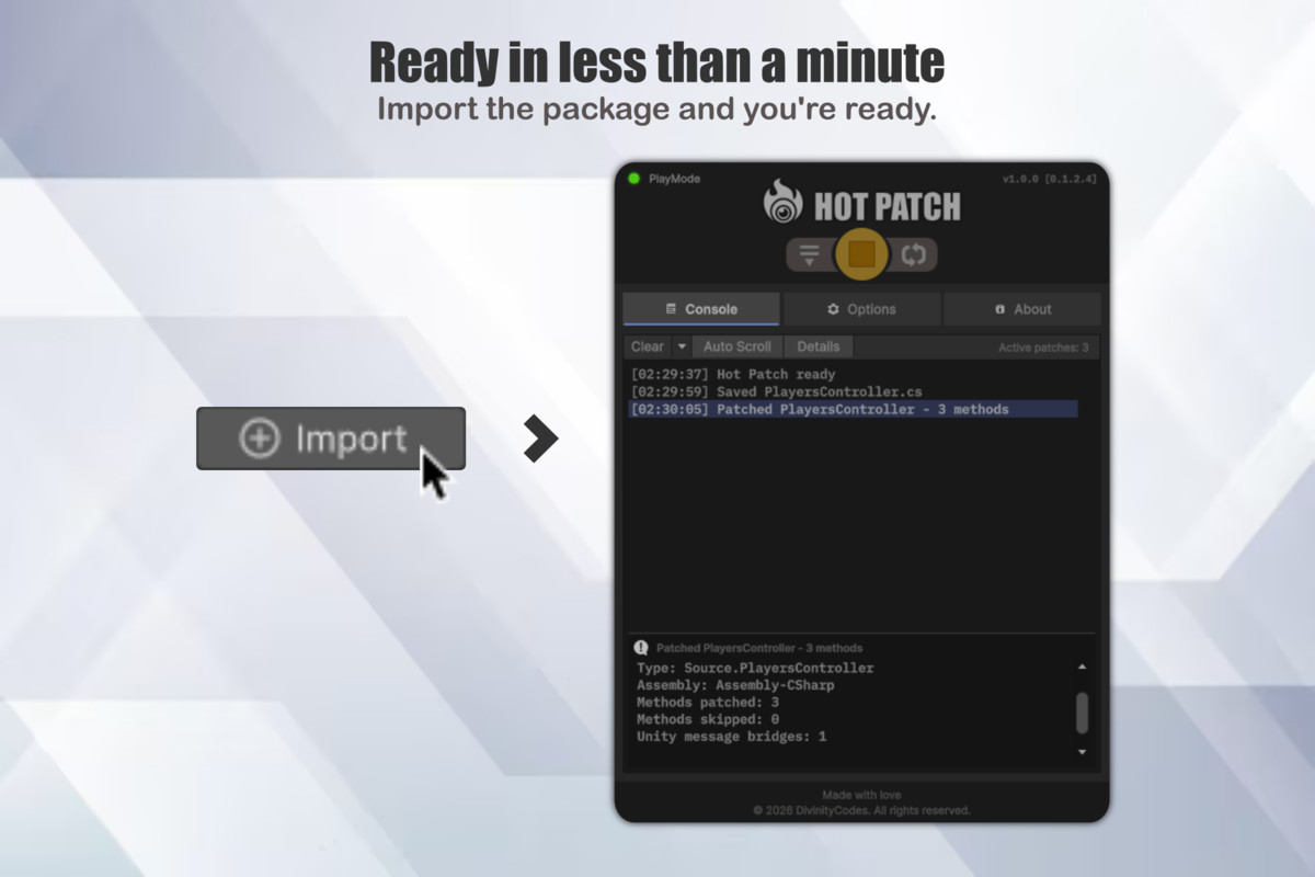 Hot Patch | Edit C# Without Leaving Play Mode