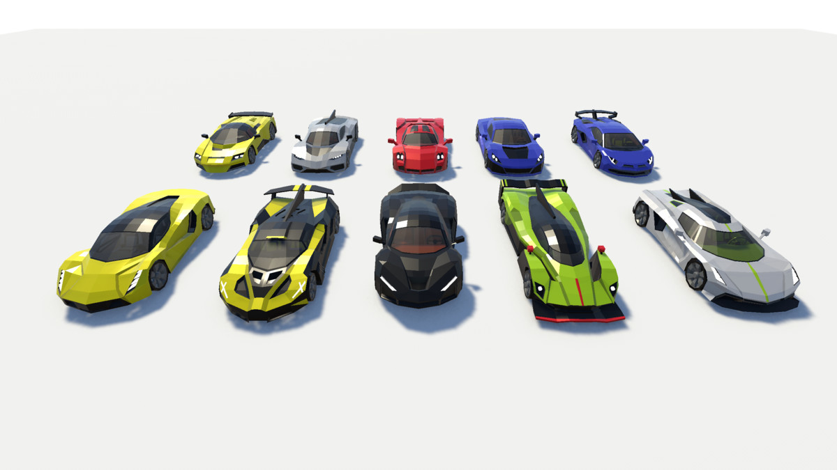 Low Poly Premium Hypercars – 10 Pack