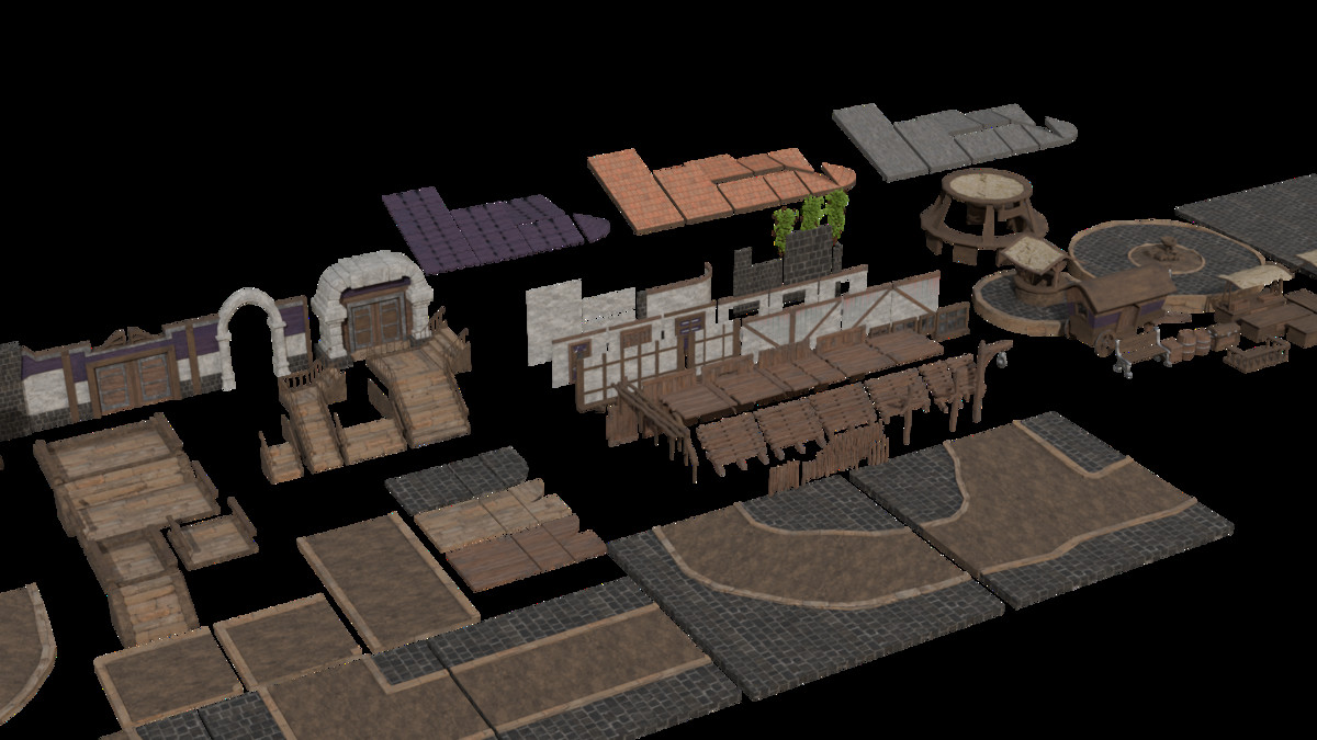 Medieval City Constructor - Modular Town & Props - 178 Prefabs