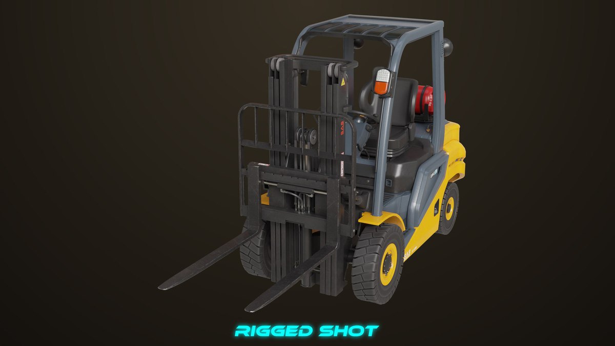 Forklift Truck 02 and 03 URP HDRP Textures