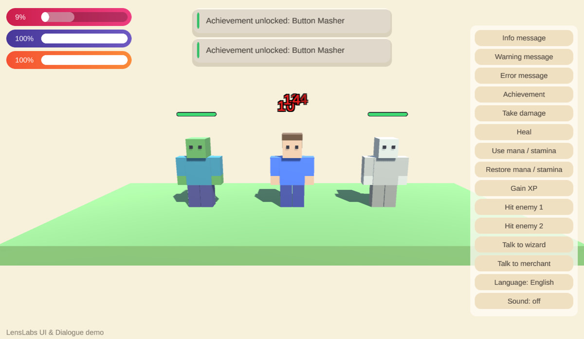 LensLabs UI & Dialogue