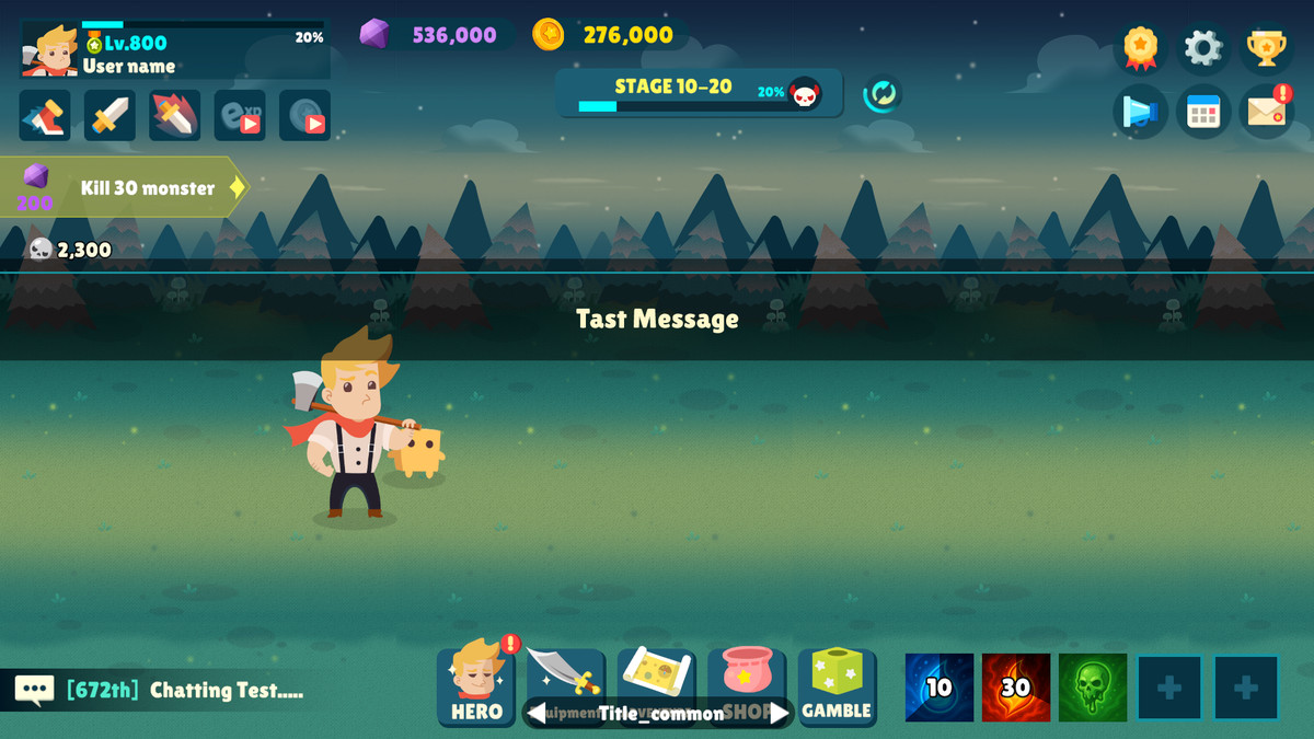 Idle Game Horizontal UI Kit