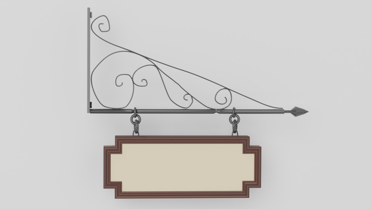 Crossroads and directional sign props for a stylized village