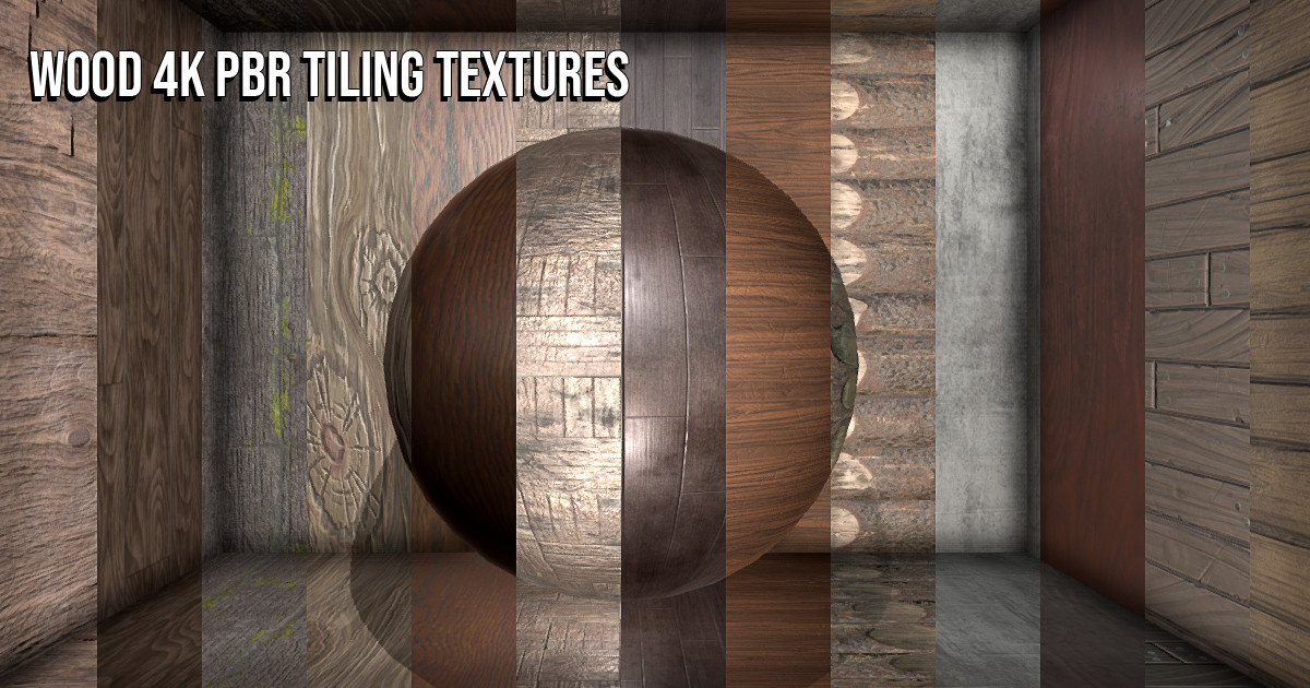 22 Wood 4K PBR Tiling Textures Collection