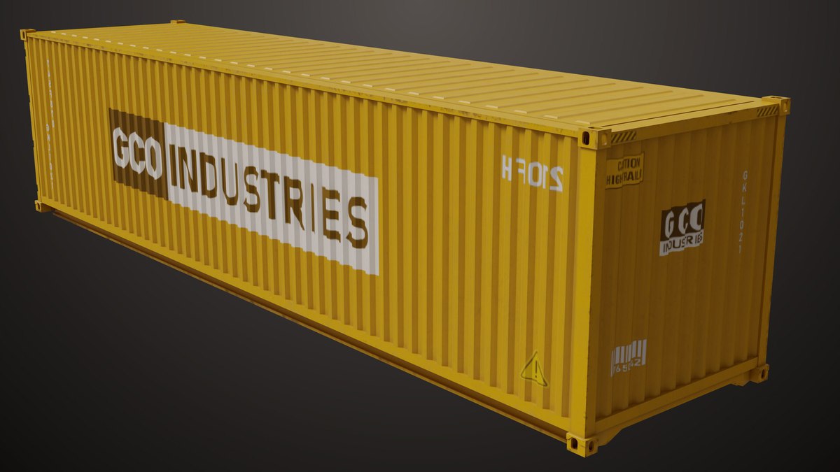 5 Cargo Container Single Mat URP HDRP Textures