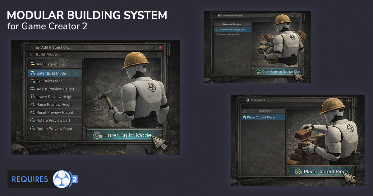 Modular Building System for Game Creator 2