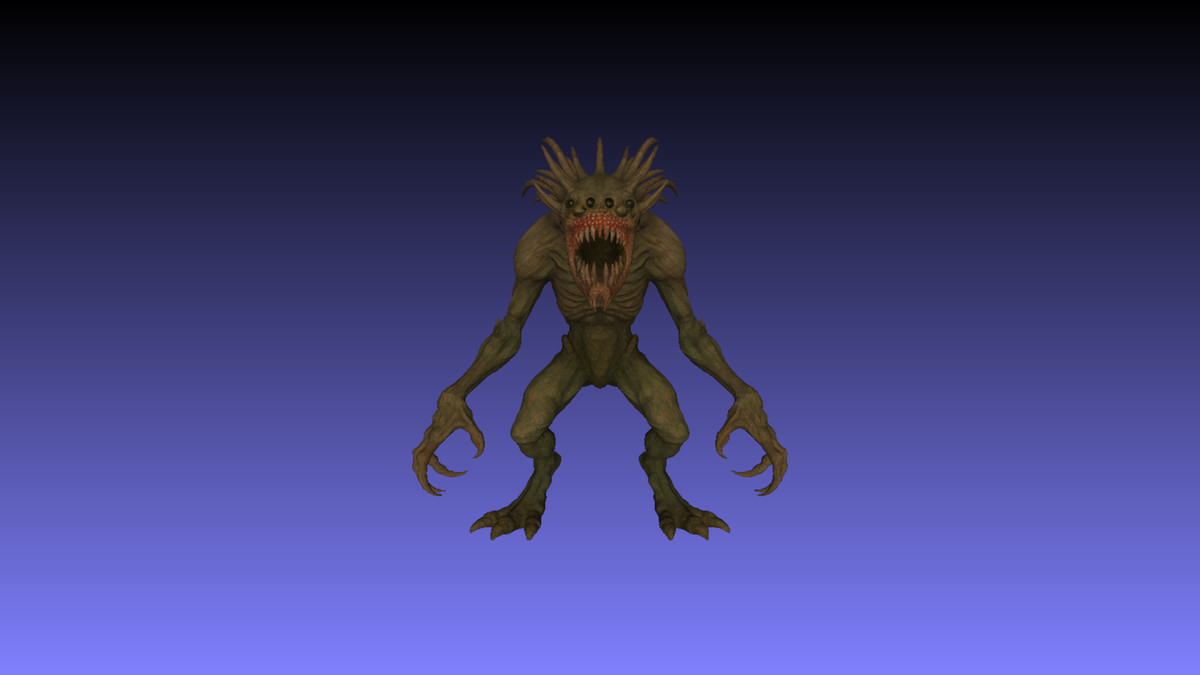 Dravhun - Rigged Low-Poly Cave Monster 3D Model