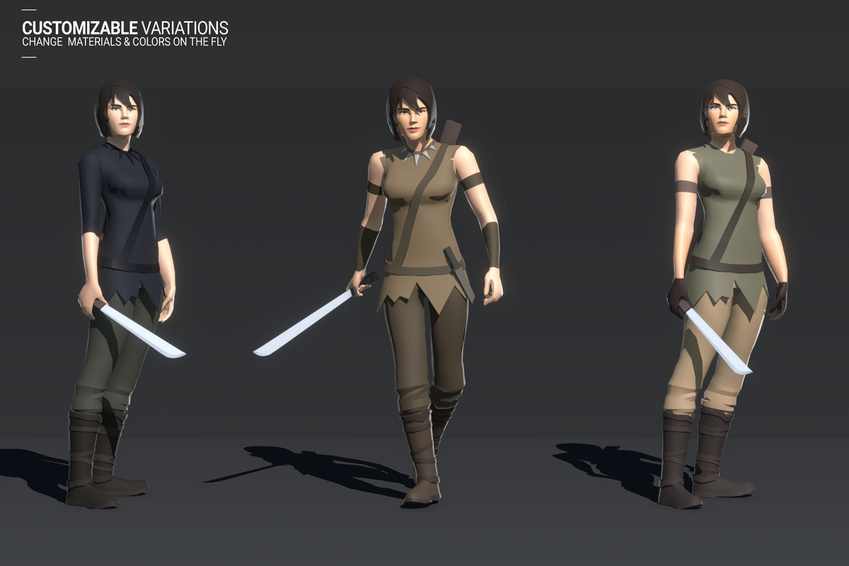 Polyquest Heroes: Warrior I Huntress