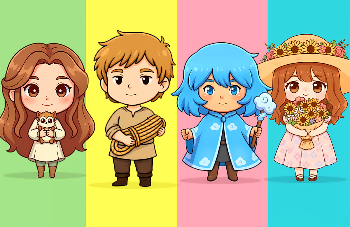 33 Cozy Farming Game NPC Character Pack