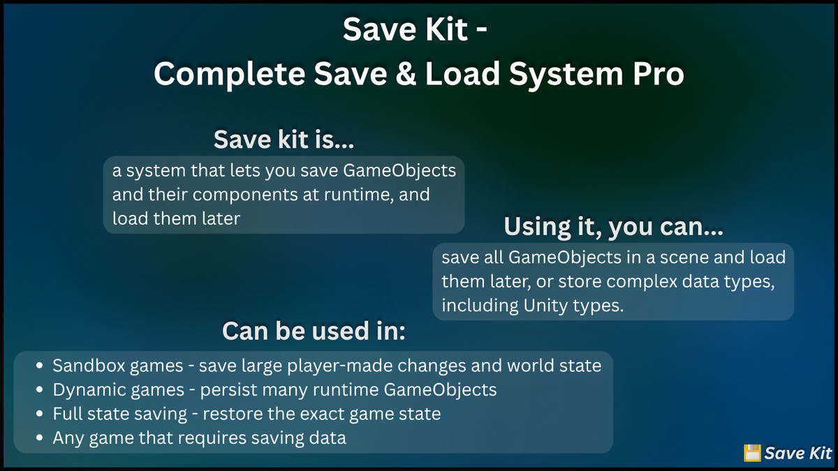 Game State Save & Load System - Save Kit