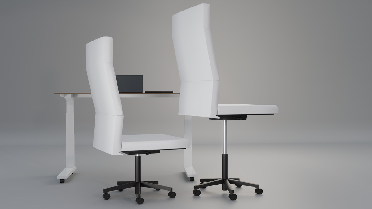 Modern Office Set Low Poly