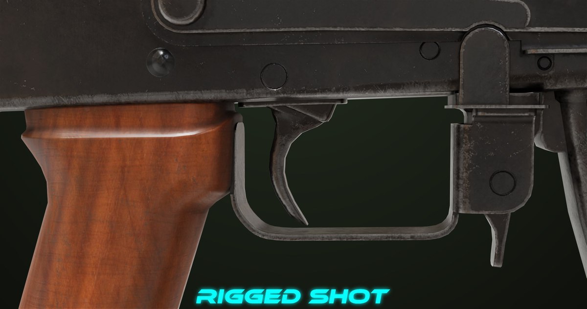 Light Machine Gun 10 Wood URP HDRP Texture