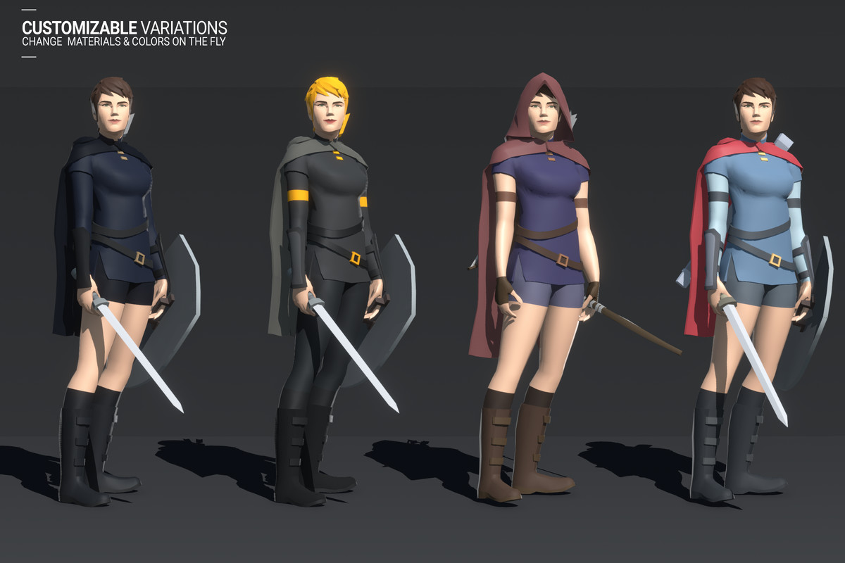 Polyquest Heroes: Warrior I Huntress