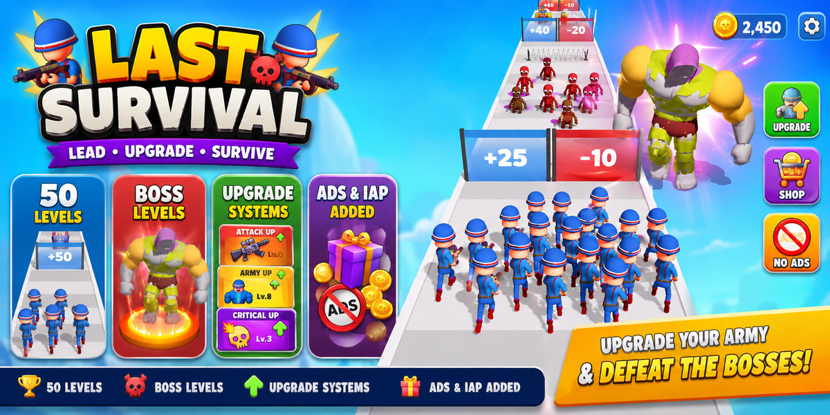 Last Survival 3D Gate Runner Mobile Template