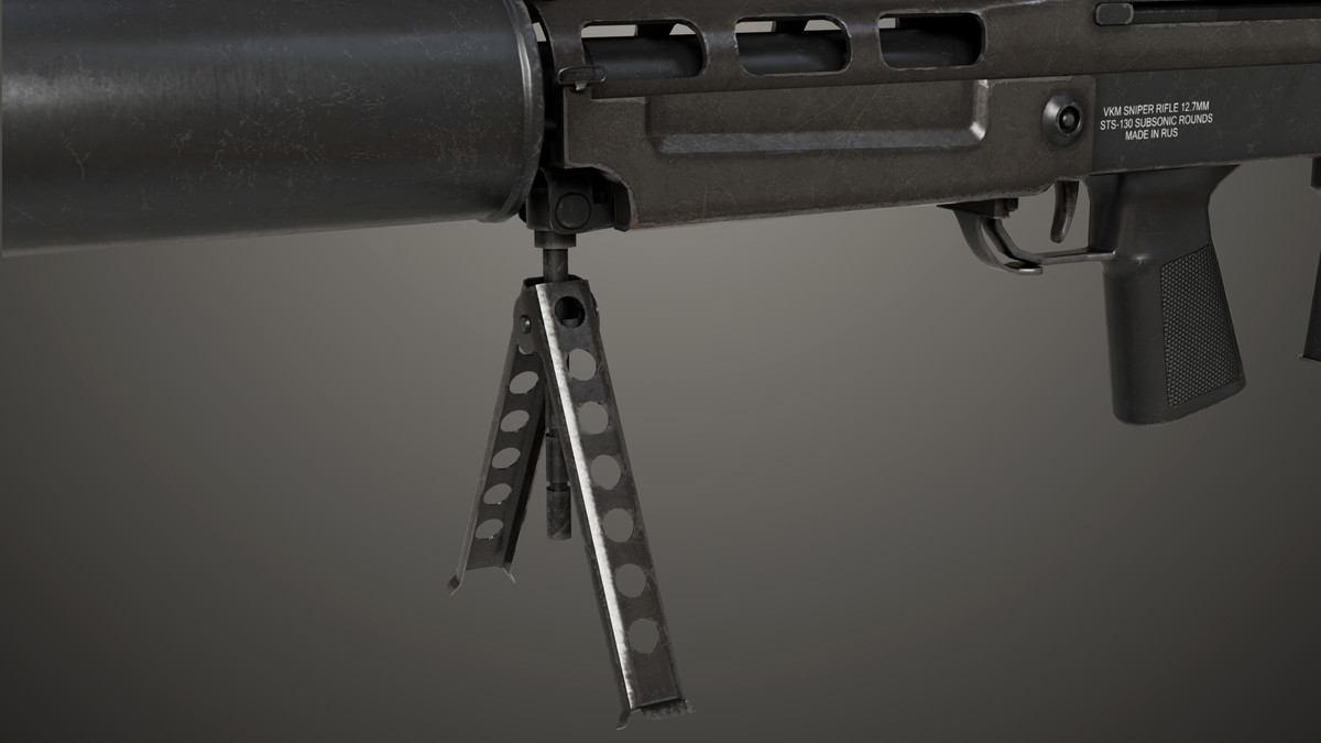 Sniper 05 Black and Sandal Single Mat URP HDRP Textures