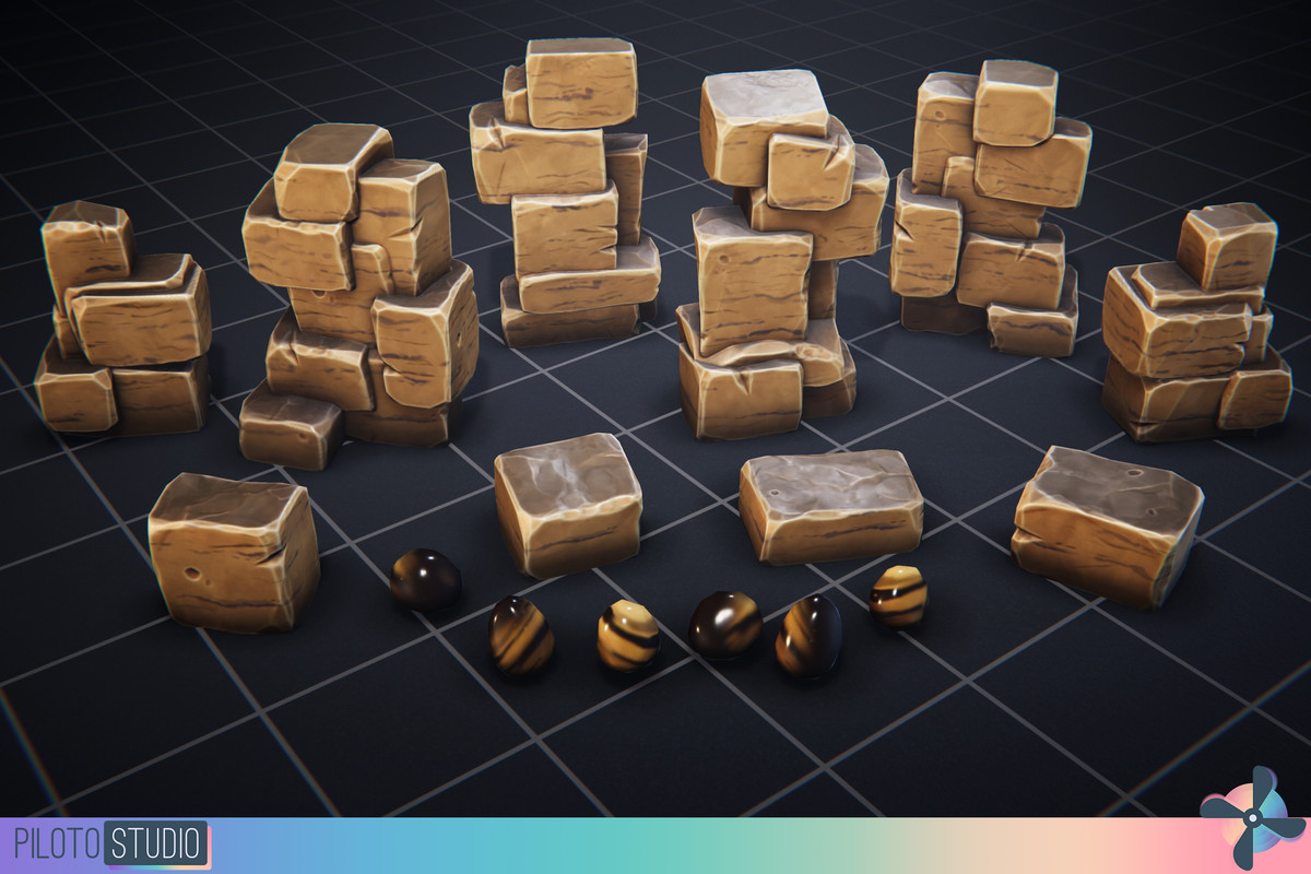 Stylized Crystals and Gems Megapack