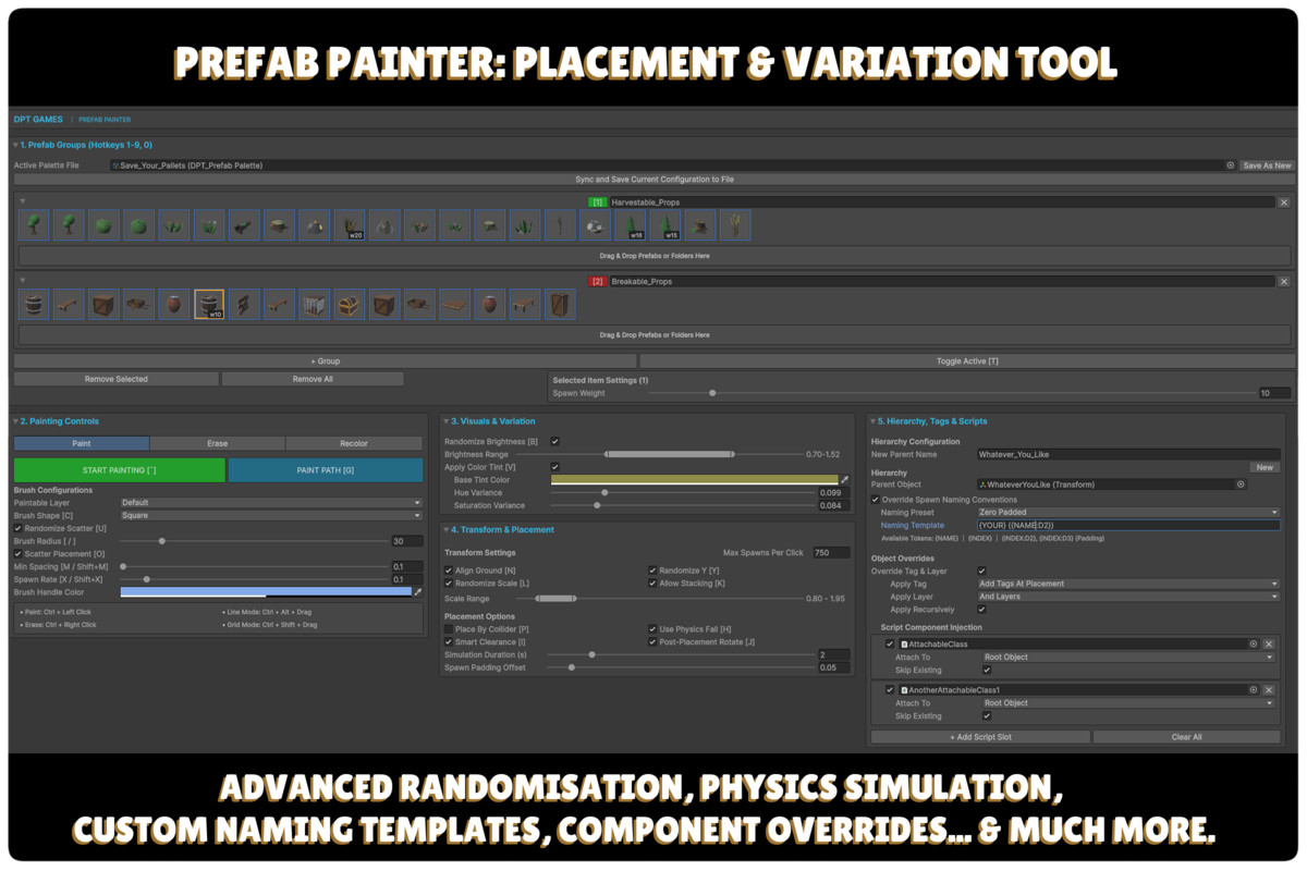 Prefab Painter: Placement & Variation Tool
