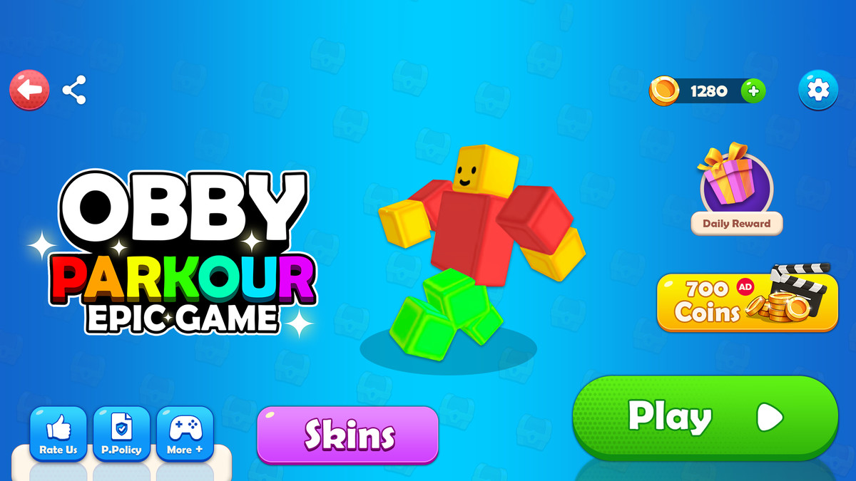 Parkour & Obby Game UI-Jump & Run HUD